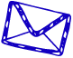 Hand drawn blue envelope