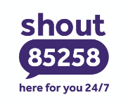 Purple Shout 85258 here for you 24/7 logo