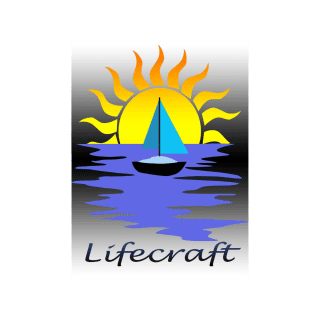 Lifecraft logo showing a sunset and sailing boat