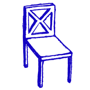 A graphic of a chair