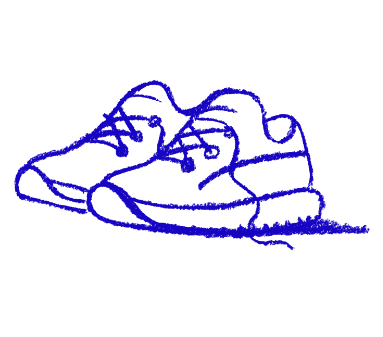 A graphic of a pair of sport shoes
