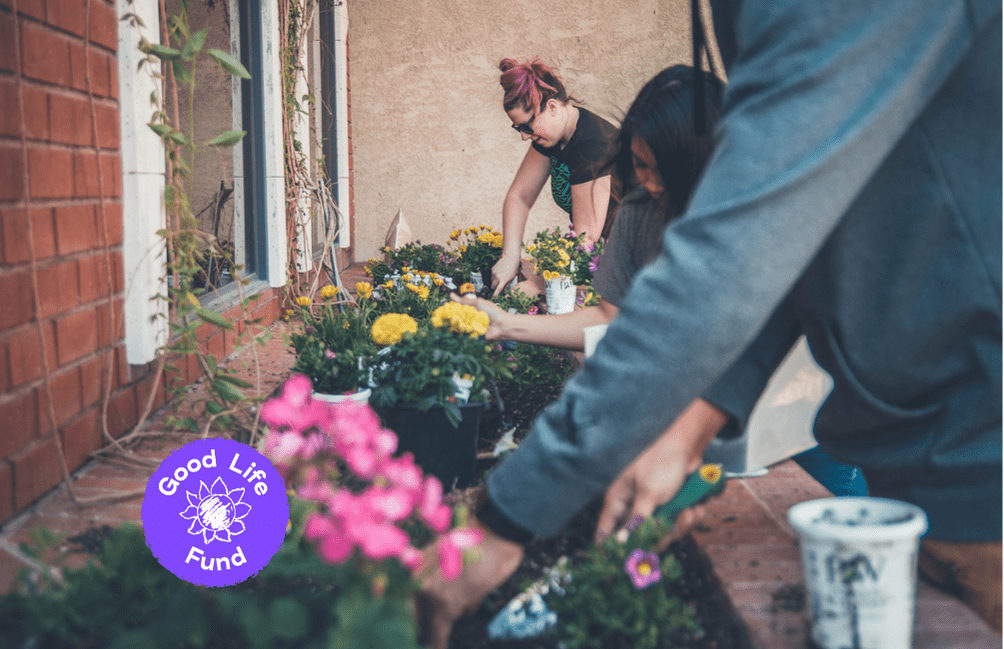 People gardening