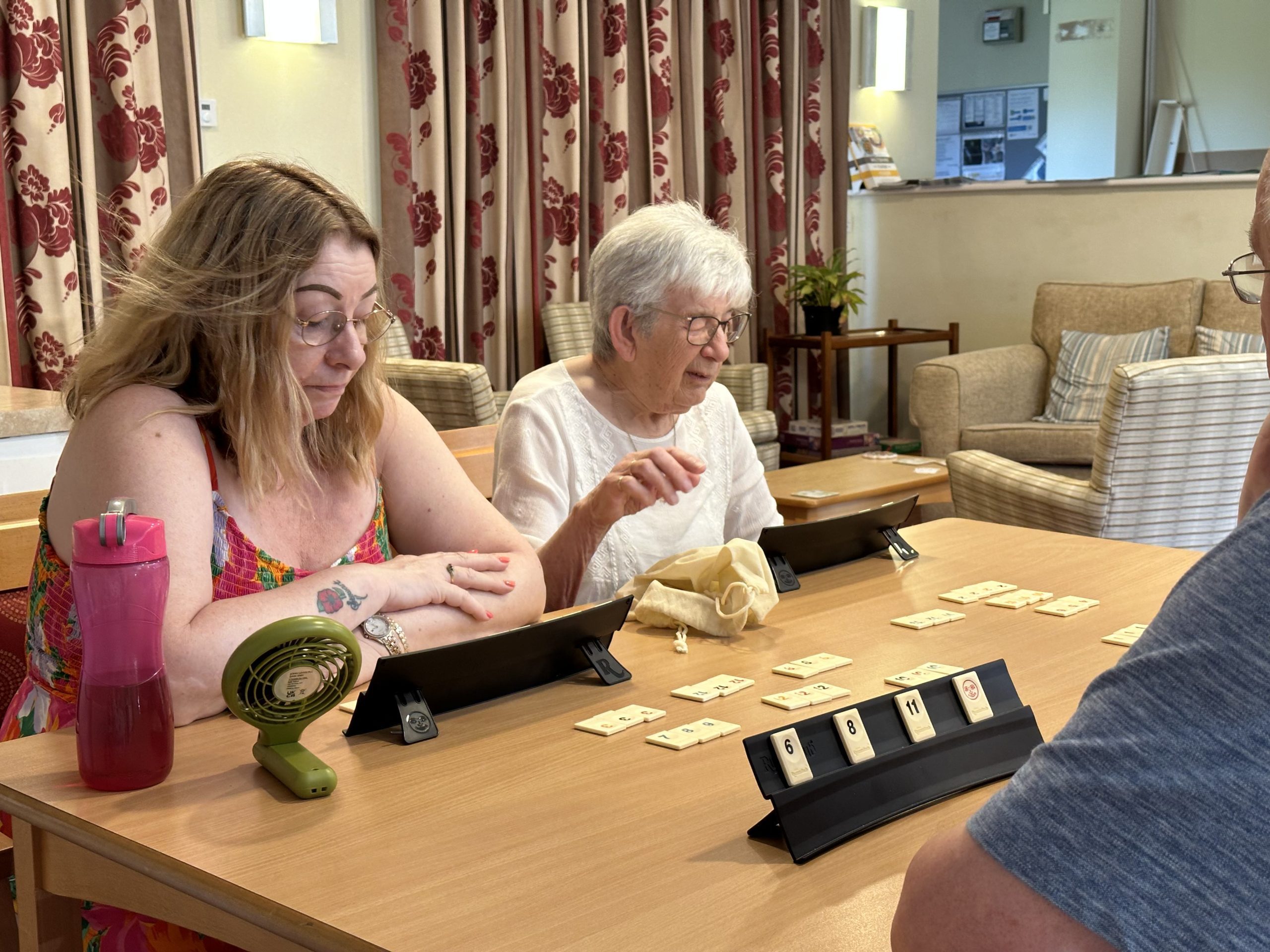 Residents playing a game