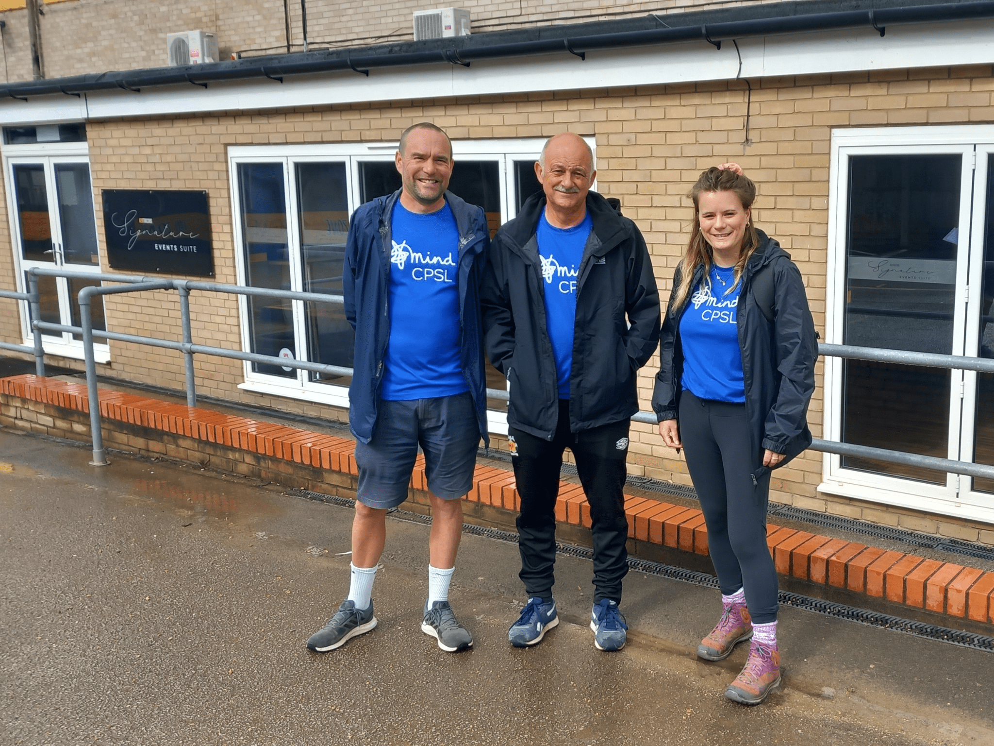 CPSL Mind team and Ian Darler at Cambridge United