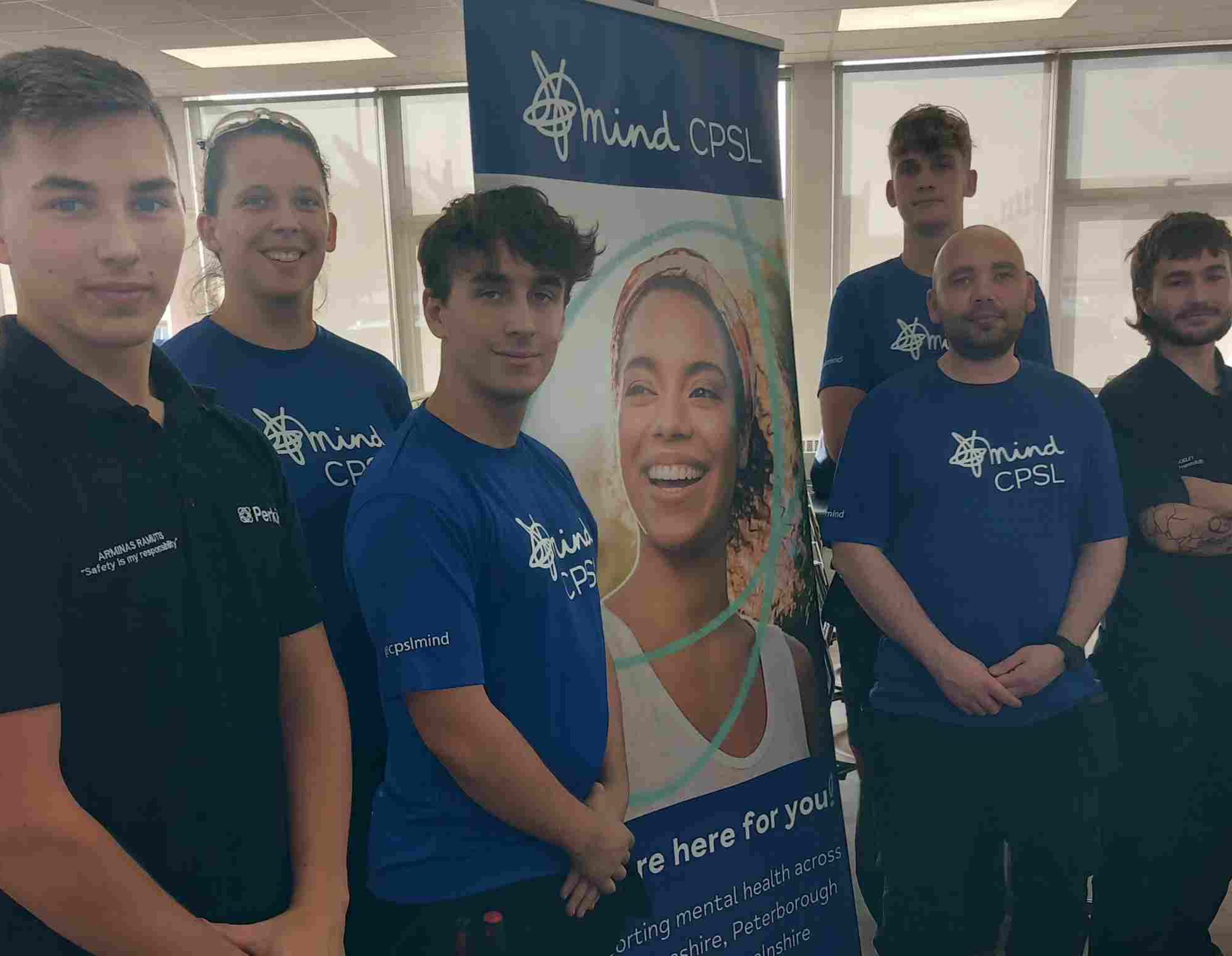 Apprentices from Caterpillar Picture of the group of apprentices in CPSL Mind t-shirts
