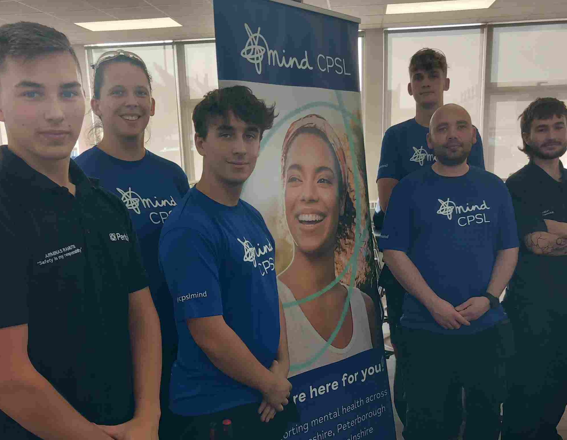 Picture of the group of apprentices in CPSL Mind t-shirts