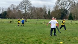 group of men on football pitch