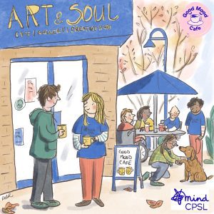 Artist illustration of Art & Soul Cafe in St Neots