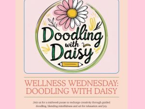 doodling with daisy text on graphic